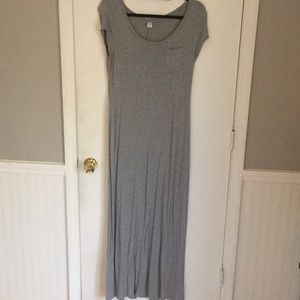 Gray tshirt maxi dress